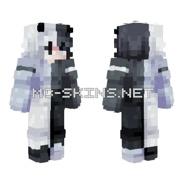 Half Skin Minecraft skin, front and back