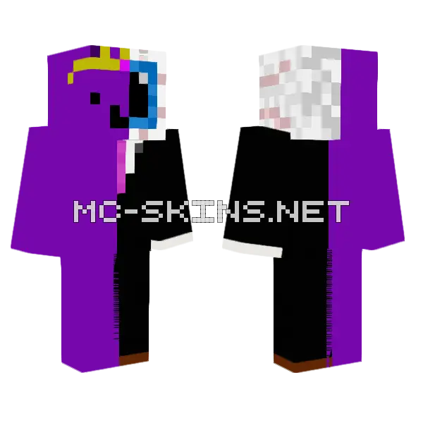 Half Wemmbu Half Eggchan Minecraft skin, front and back