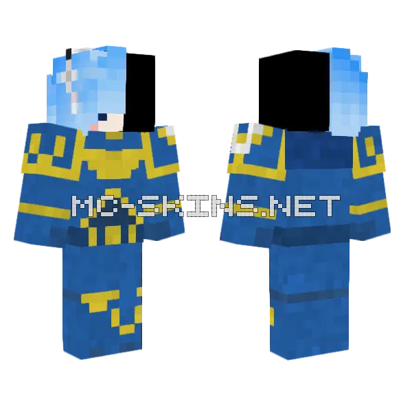 Halface Remarine Minecraft skin, front and back
