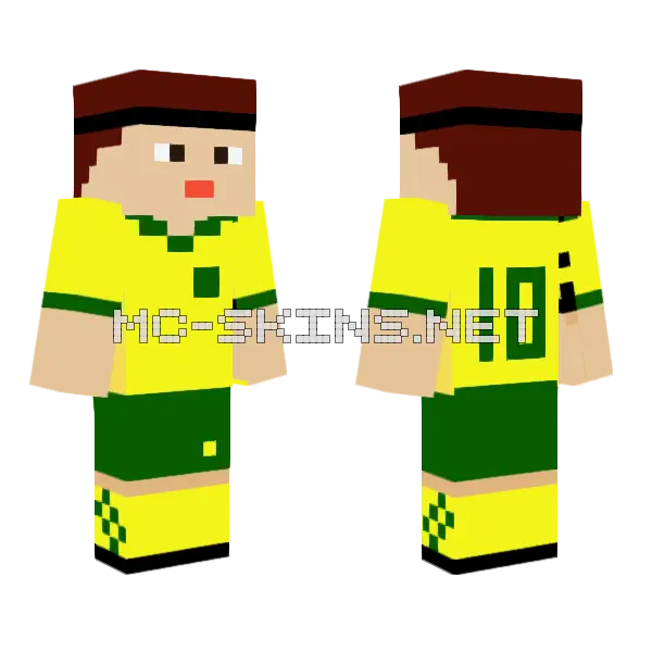 Halilovic Footballer Minecraft skin, front and back