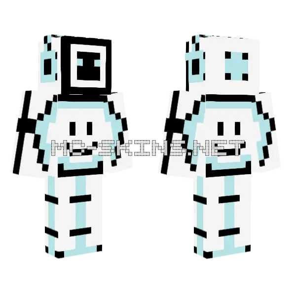 Halloween Amazingmaxj Ghost Minecraft skin, front and back