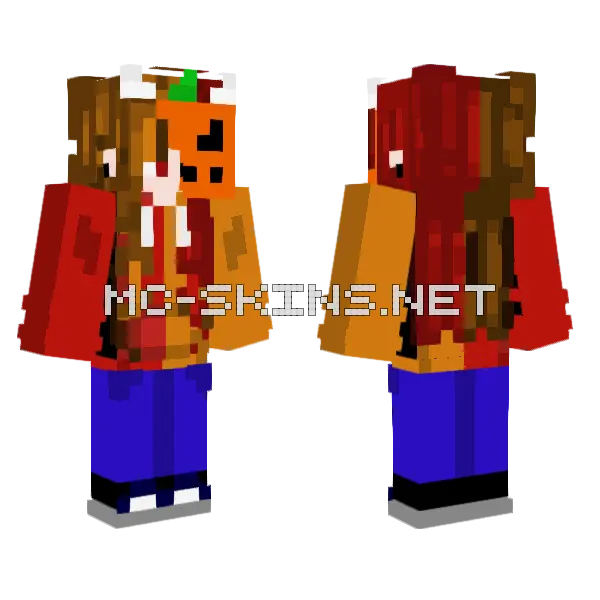 Halloween Girl Matching Minecraft skin, front and back