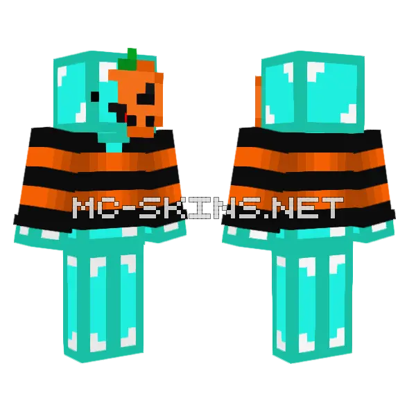 Halloween Hoodie Skeppy Minecraft skin, front and back