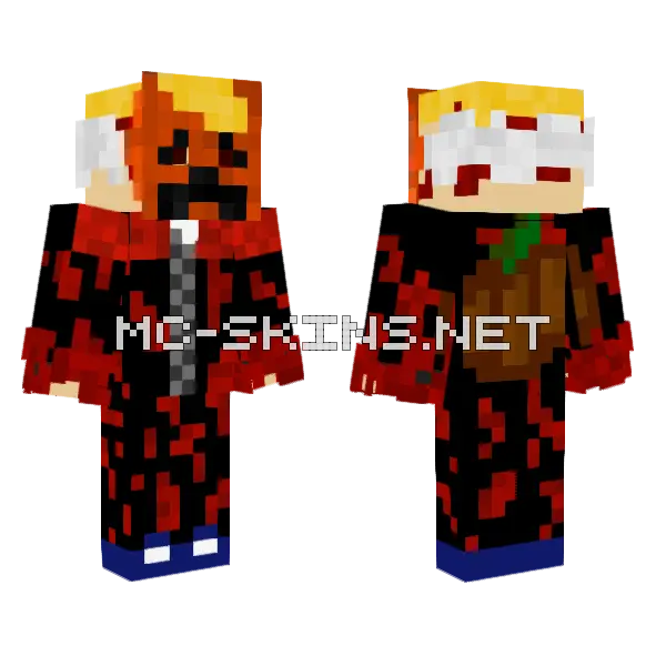 Halloween Human Skin Minecraft skin, front and back