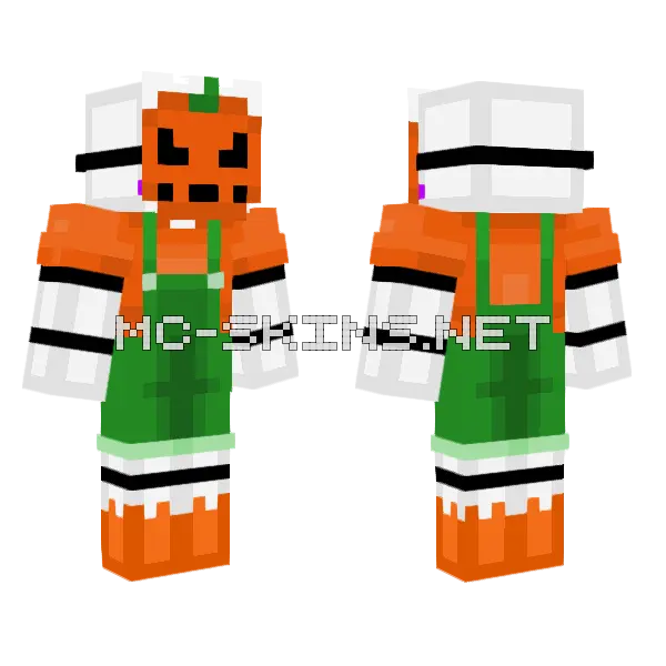 Halloween Lolbit Minecraft skin, front and back