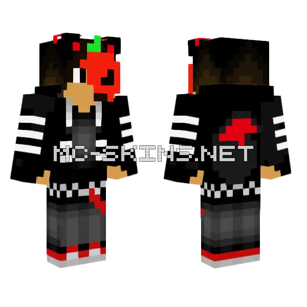 Halloween Mask Furry Minecraft skin, front and back