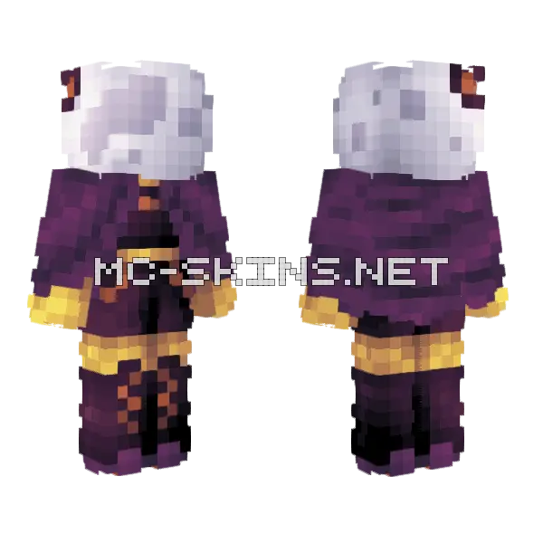 Halloween Moony V2 Minecraft skin, front and back
