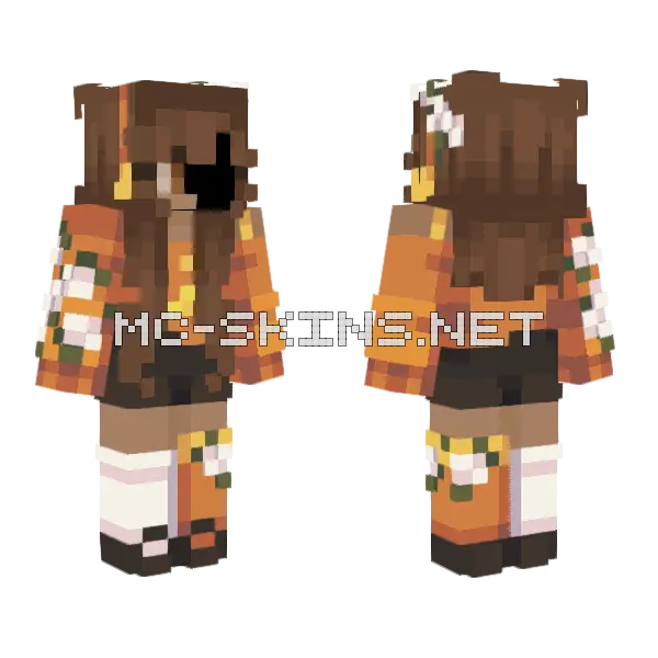 Halloween Pandora Minecraft skin, front and back