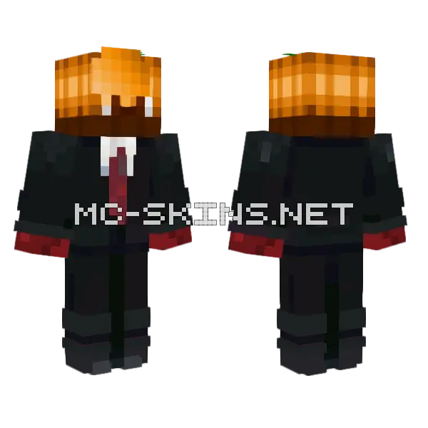 Halloween Pumpkin Skin Minecraft skin, front and back