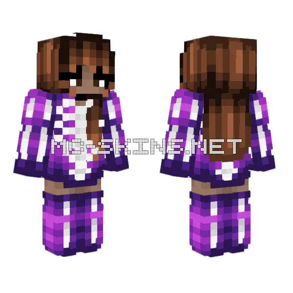 Halloween Skeleton Spooky Brunette Minecraft skin, front and back