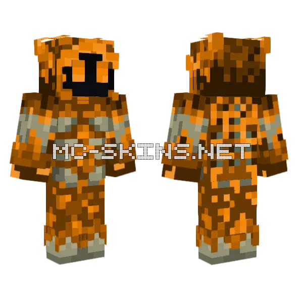 Halloween V2 Minecraft skin, front and back