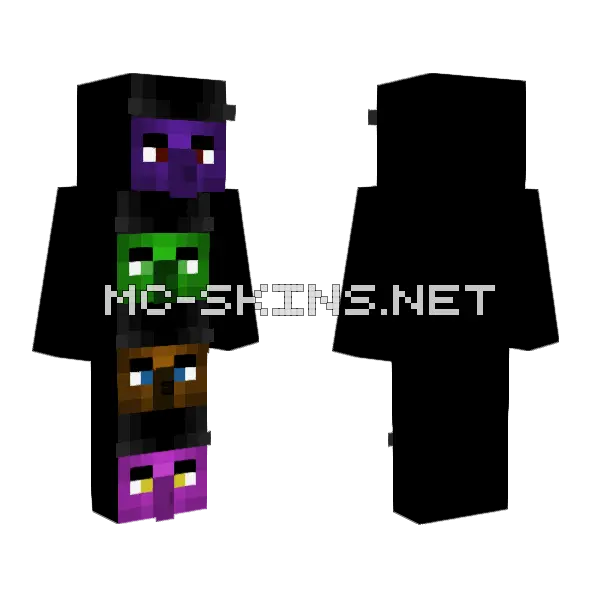Halloween Witches Profile Pictures Minecraft skin, front and back