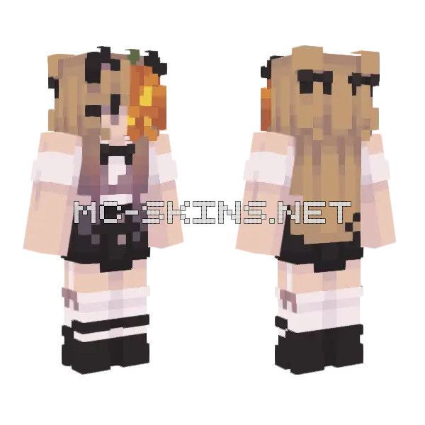 Hallows Eve Girl Minecraft skin, front and back