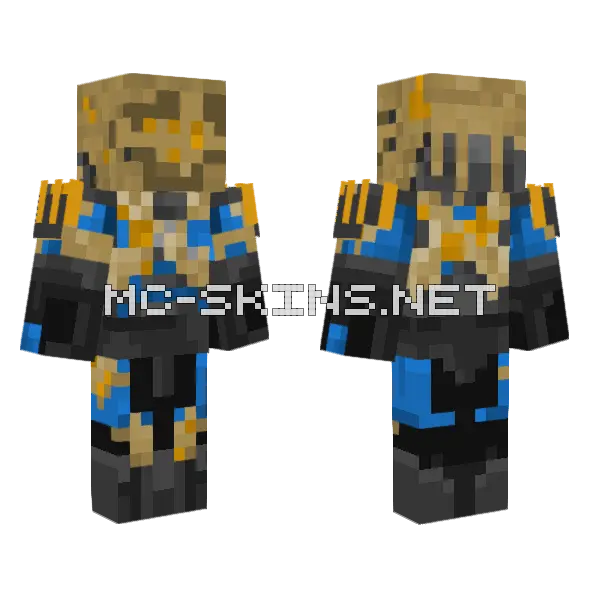 Halo Halloween Spartan Minecraft skin, front and back