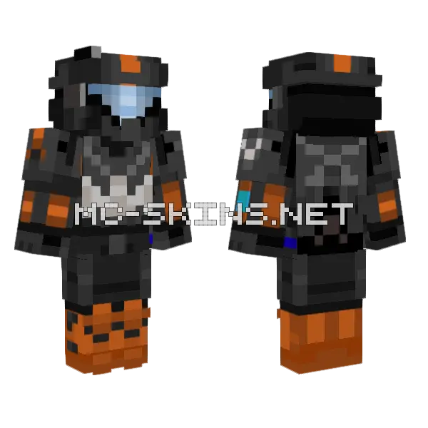 Halo Spartan Armor Minecraft skin, front and back