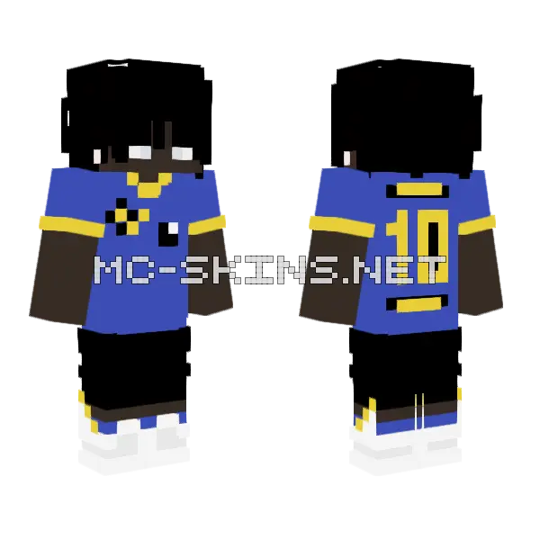 Halson Blue Jersey Minecraft skin, front and back