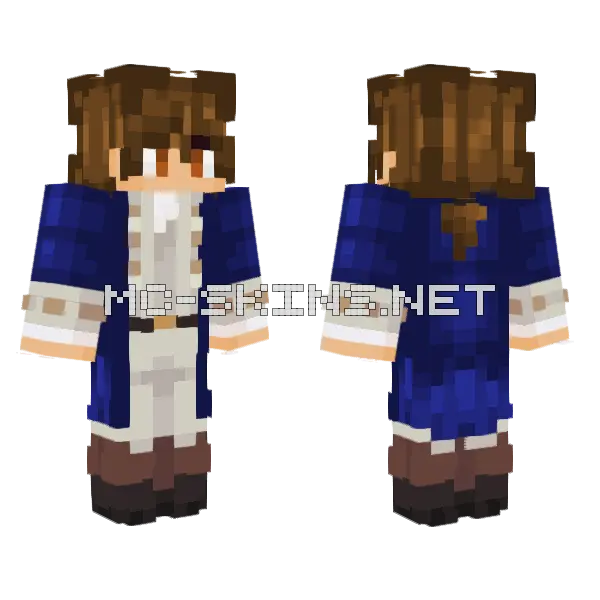 Hamilton Blue Jacket Minecraft skin, front and back