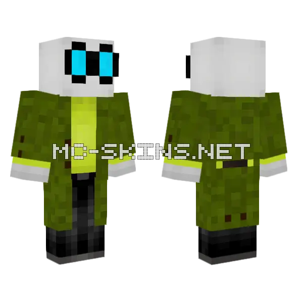 Hank2 Minecraft skin, front and back