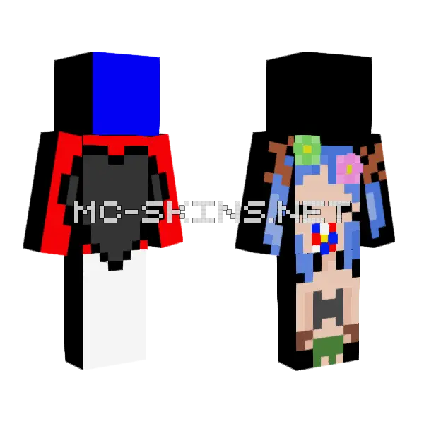 Happy 4th Minecraft skin, front and back