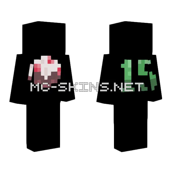 Happy B Day MC Minecraft skin, front and back
