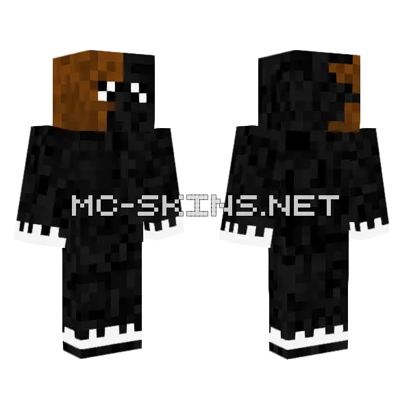 Happy Bald Oreo Minecraft skin, front and back