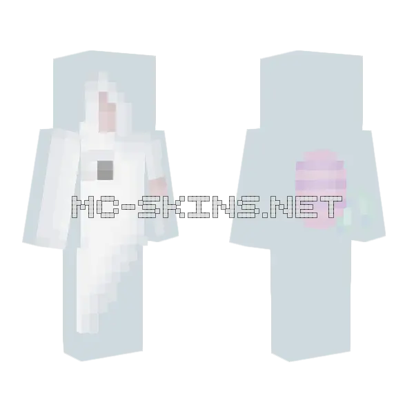 Happy Easter Bunny Minecraft skin, front and back