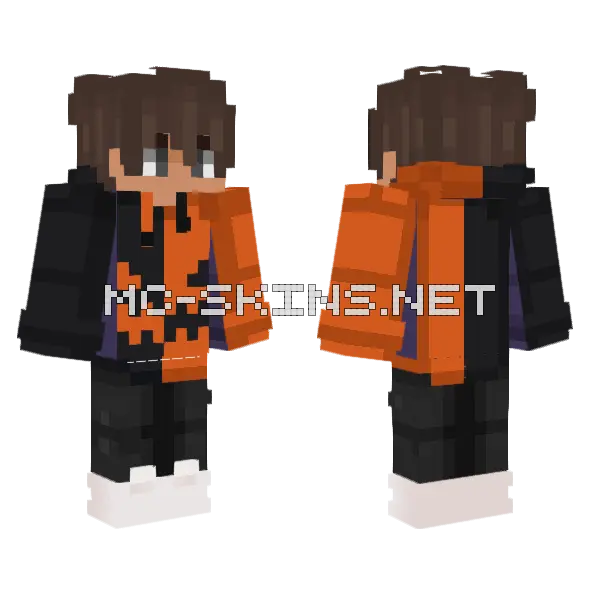 Happy Halloween Boy Minecraft skin, front and back