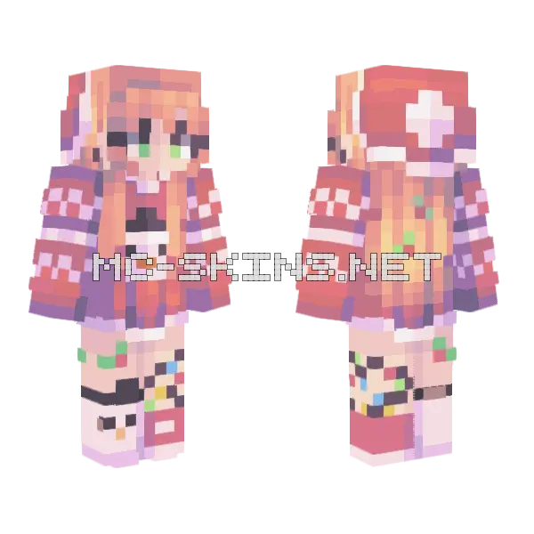 Happy Holidays RCE Minecraft skin, front and back