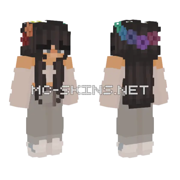 Happy Pride Flower Crown, front and back