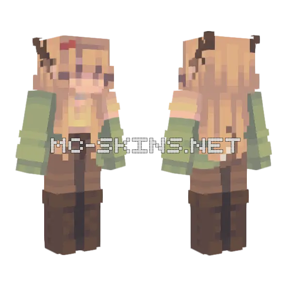 Happy Sunday Minecraft skin, front and back