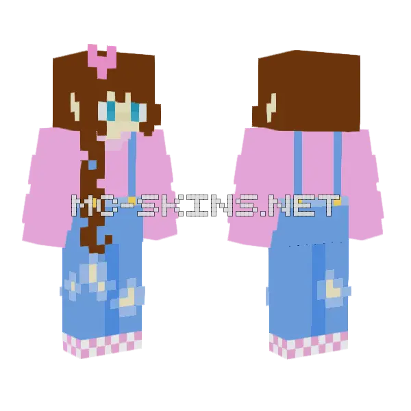 Happy Valentines Day Minecraft skin, front and back