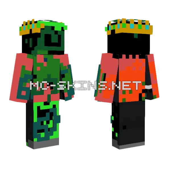 Happyman Minecraft skin, front and back