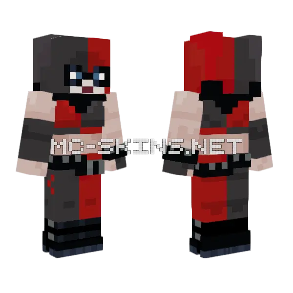 Harley Quinn Baoa Minecraft skin, front and back