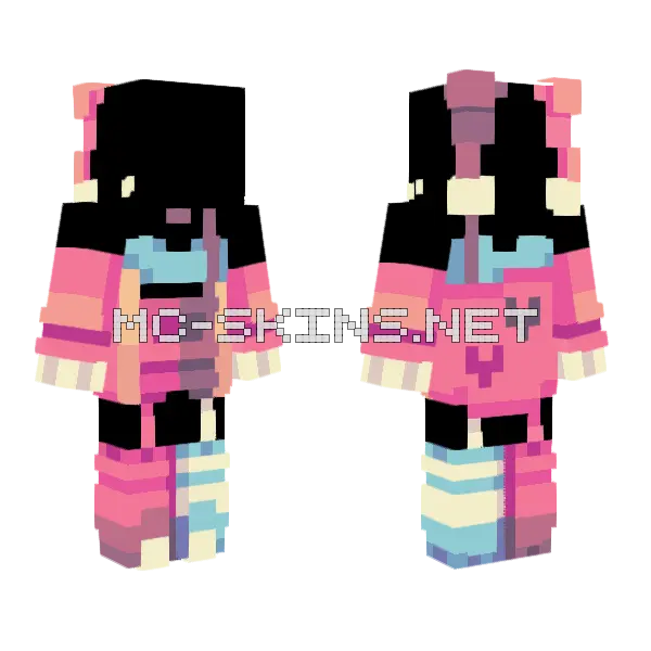 Harley Quinn Prize Minecraft skin, front and back