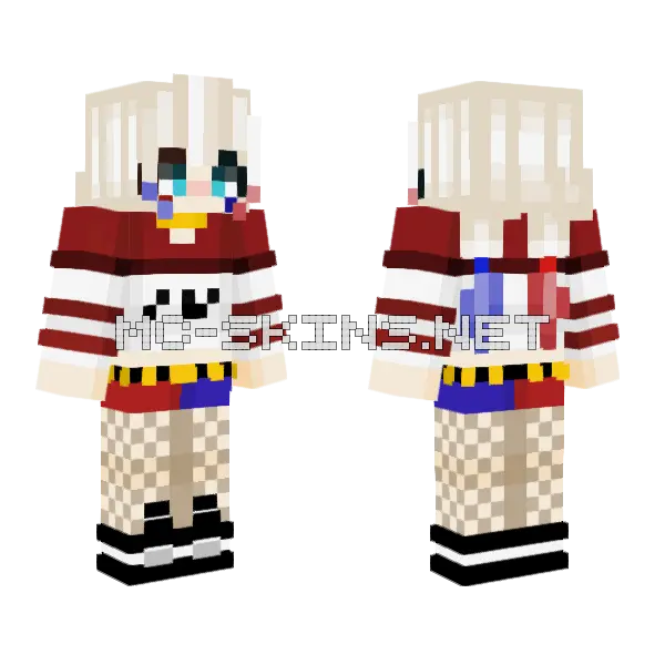 Harley Quinn Skin Minecraft skin, front and back