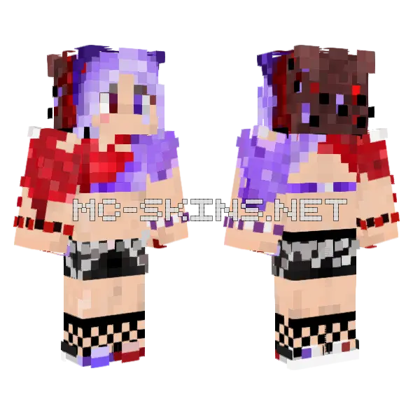 Harlyqueen in Violet, front and back