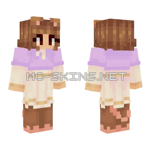 Hata Girl Minecraft skin, front and back