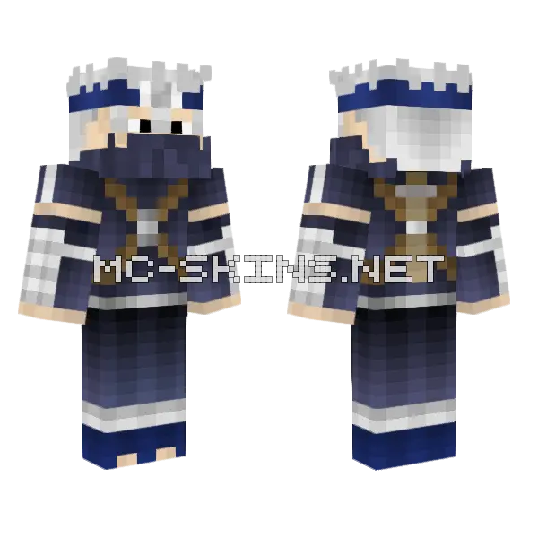 Hatake Kakashi Minecraft skin, front and back