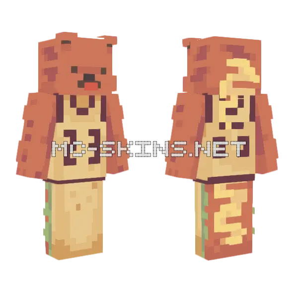 Hatdog Minecraft skin, front and back