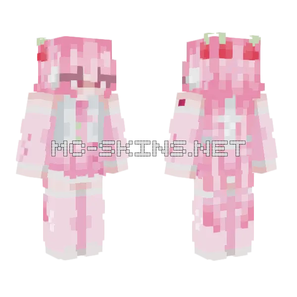 Hatsune Miku Minecraft skin, front and back