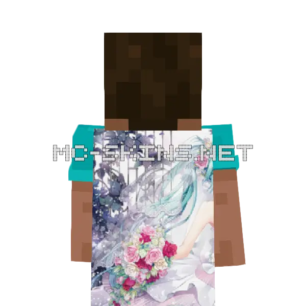 Hatsune Miku Wedding Dress cape, outside and lining