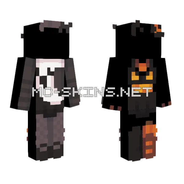 Haunting Raffle Minecraft skin, front and back