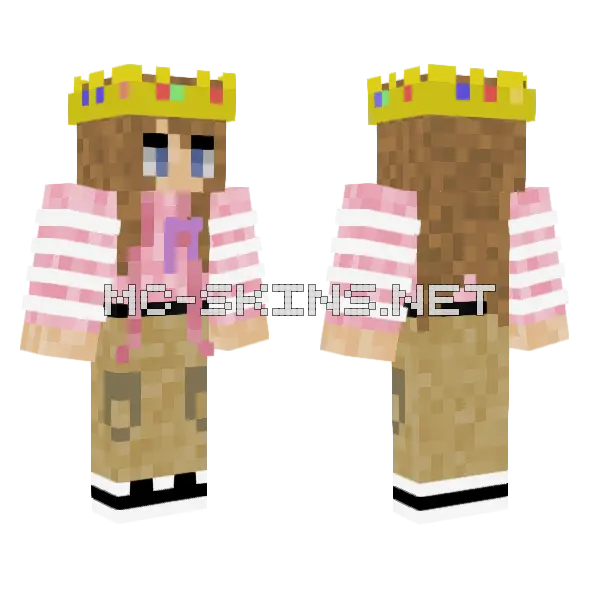 Having Fun Girl Minecraft skin, front and back