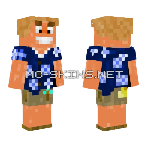 Hawaiian Shirt Man, front and back