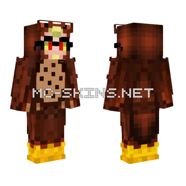 Hawk Guy Minecraft skin, front and back