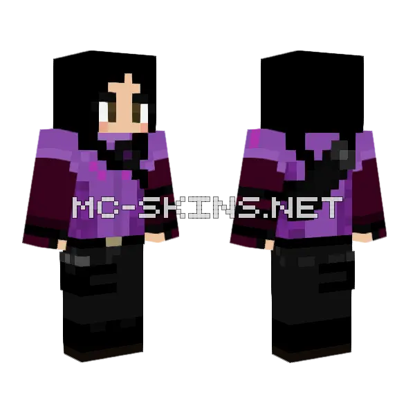 Hawkeye Kate Bishop MCU Minecraft skin, front and back