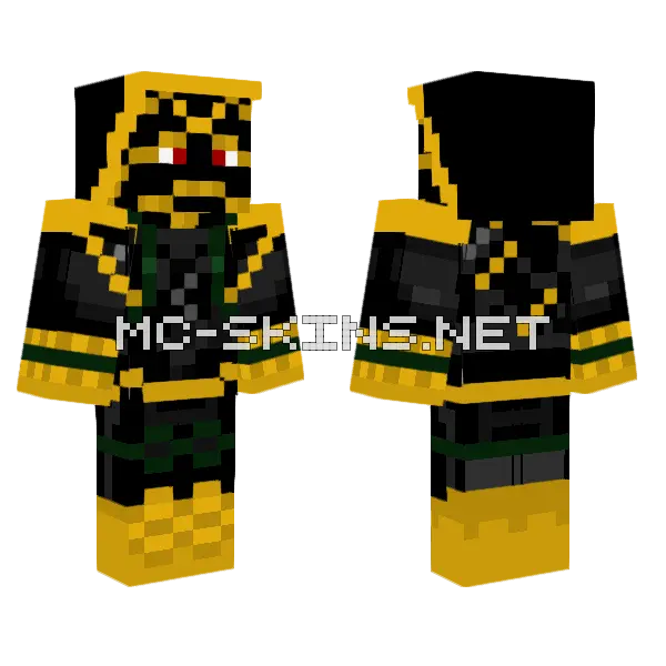 Hawkeye Ronin Marvel Rivals Minecraft skin, front and back