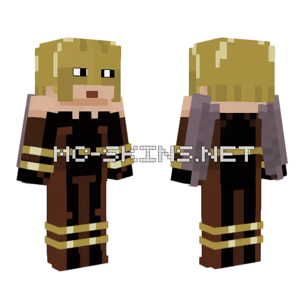 Hawkgirl Justice Lord Minecraft skin, front and back