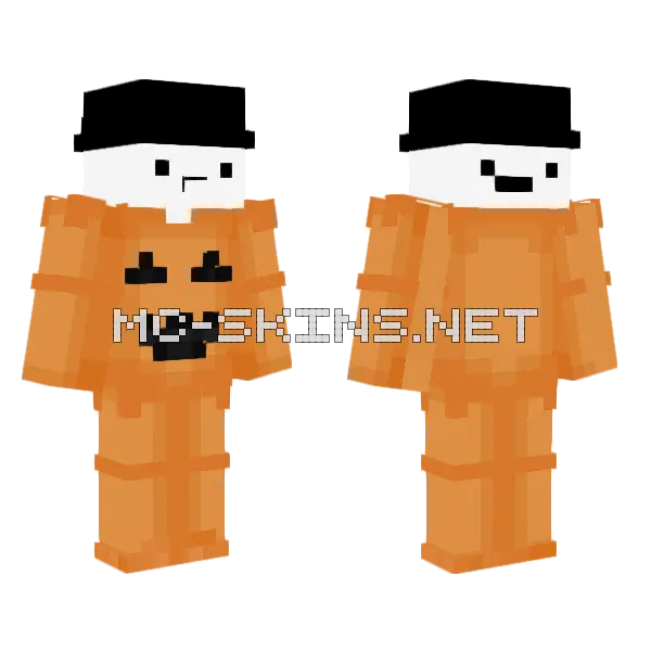 Haydee Halloween Happy Minecraft skin, front and back