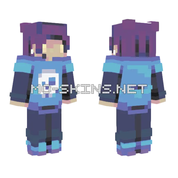 Hazard RCE Minecraft skin, front and back